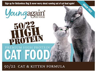 Expiry 12th August 2025 Young Again 50 22 Premium High Protein Cat Food